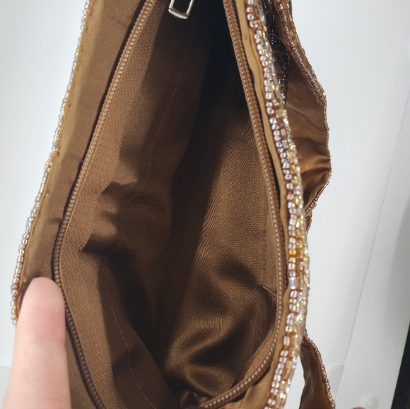 Vintage Beaded Brown Formal Clutch - Picture 6 of 8